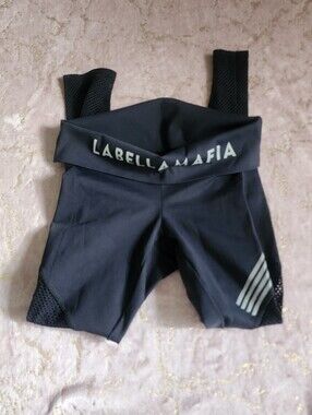 LABELLAMAFIA | Black Reflective Mesh Leggings